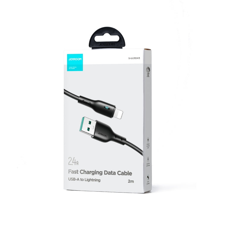 JOYROOM S-UL012A13 2.4A USB to 8 Pin Fast Charging Data Cable, Length:2m(Black) - Normal Style Cable by JOYROOM | Online Shopping UK | buy2fix