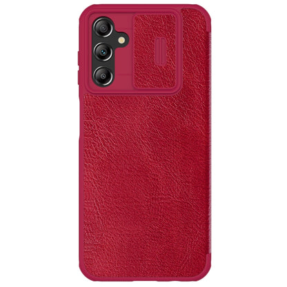 For Samsung Galaxy A14 4G NILLKIN QIN Series Pro Sliding Camera Cover Design Leather Phone Case(Red) - Galaxy Phone Cases by NILLKIN | Online Shopping UK | buy2fix