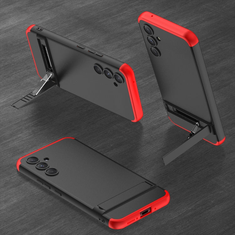 For Samsung Galaxy A54 5G GKK Three Stage Splicing Full Coverage PC Phone Case(Black Red) - Galaxy Phone Cases by GKK | Online Shopping UK | buy2fix