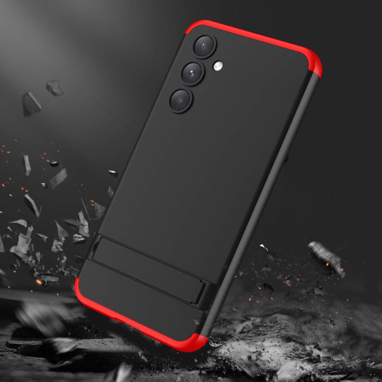 For Samsung Galaxy A54 5G GKK Three Stage Splicing Full Coverage PC Phone Case(Black Red) - Galaxy Phone Cases by GKK | Online Shopping UK | buy2fix