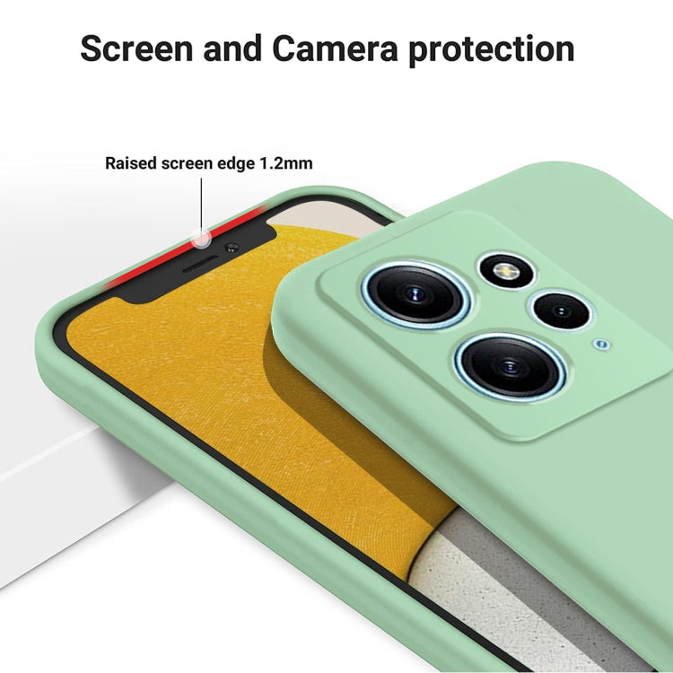 For Xiaomi Redmi Note 12 4G Global Pure Color Liquid Silicone Shockproof Phone Case(Green) - Note 12 Cases by buy2fix | Online Shopping UK | buy2fix