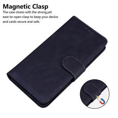 For Samsung Galaxy M14 Skin Feel Pure Color Flip Leather Phone Case(Black) - Galaxy Phone Cases by buy2fix | Online Shopping UK | buy2fix