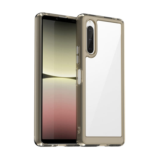For Sony Xperia 10 V Colorful Series Acrylic + TPU Phone Case(Transparent Grey) - Sony Cases by buy2fix | Online Shopping UK | buy2fix