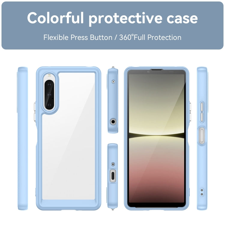 For Sony Xperia 10 V Colorful Series Acrylic + TPU Phone Case(Blue) - Sony Cases by buy2fix | Online Shopping UK | buy2fix