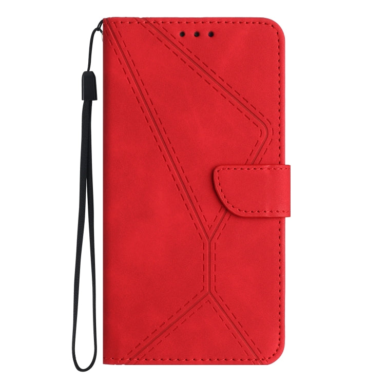 For Redmi Note 12 Pro 4G/5G Stitching Embossed Leather Phone Case(Red) - Note 12 Pro Cases by buy2fix | Online Shopping UK | buy2fix
