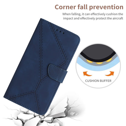 For Xiaomi POCO X5 Pro Stitching Embossed Leather Phone Case(Blue) - Xiaomi Cases by buy2fix | Online Shopping UK | buy2fix