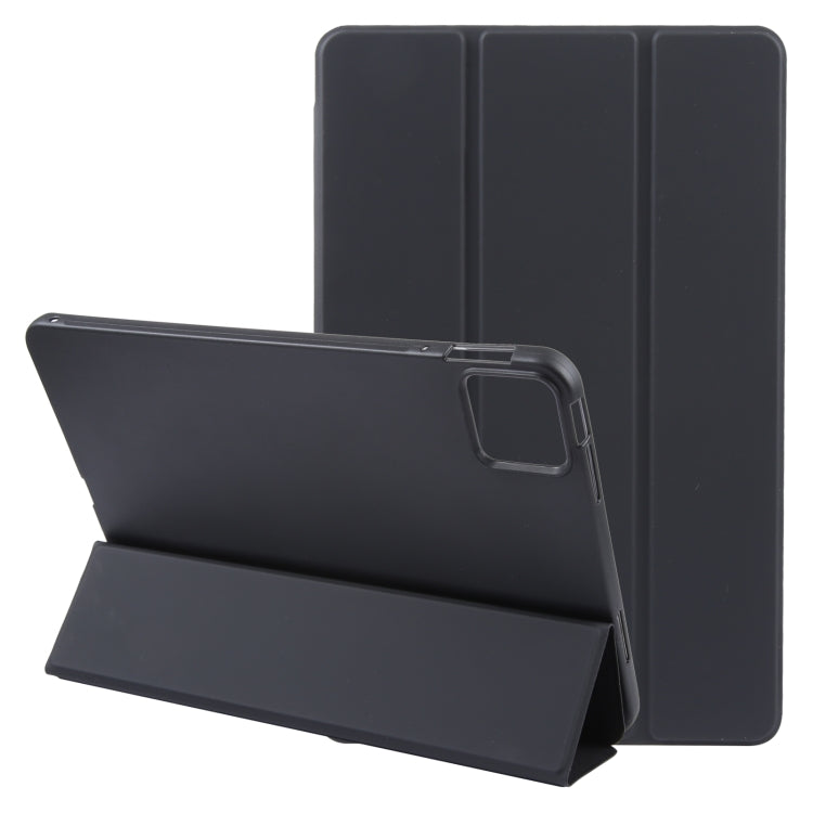 For Xiaomi Pad 6 / Pad 6 Pro Three-fold Holder Flip Tablet Leather Case(Black) -  by buy2fix | Online Shopping UK | buy2fix