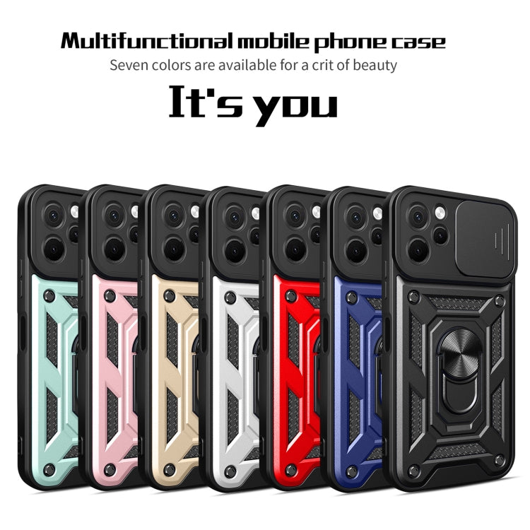 For Huawei nova Y61 Sliding Camera Cover Design TPU+PC Phone Case(Black) - Huawei Cases by buy2fix | Online Shopping UK | buy2fix