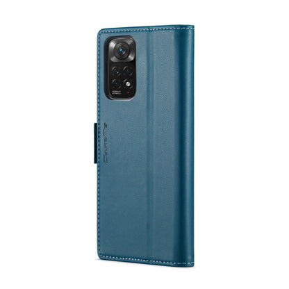 For Xiaomi Redmi Note 11 4G Global/Note 11S Global CaseMe 023 Butterfly Buckle Litchi Texture RFID Anti-theft Leather Phone Case(Blue) - Xiaomi Cases by CaseMe | Online Shopping UK | buy2fix