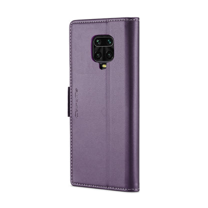 For Xiaomi Redmi Note 9S/Note 9 Pro/Note 9 Pro Max CaseMe 023 Butterfly Buckle Litchi Texture RFID Anti-theft Leather Phone Case(Pearly Purple) - Xiaomi Cases by CaseMe | Online Shopping UK | buy2fix