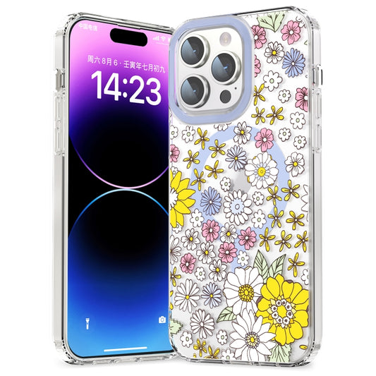 For iPhone 14 Pro MagSafe Magnetic TPU Phone Case(Little Flower) - iPhone 14 Pro Cases by buy2fix | Online Shopping UK | buy2fix