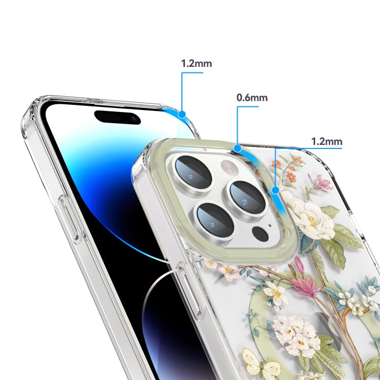 For iPhone 12 Pro Max MagSafe Magnetic TPU Phone Case(Blue Hydrangea Ball) - iPhone 12 Pro Max Cases by buy2fix | Online Shopping UK | buy2fix