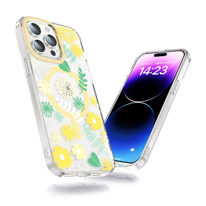 For iPhone 11 MagSafe Magnetic TPU Phone Case(Yellow Chrysanthemum) - iPhone 11 Cases by buy2fix | Online Shopping UK | buy2fix