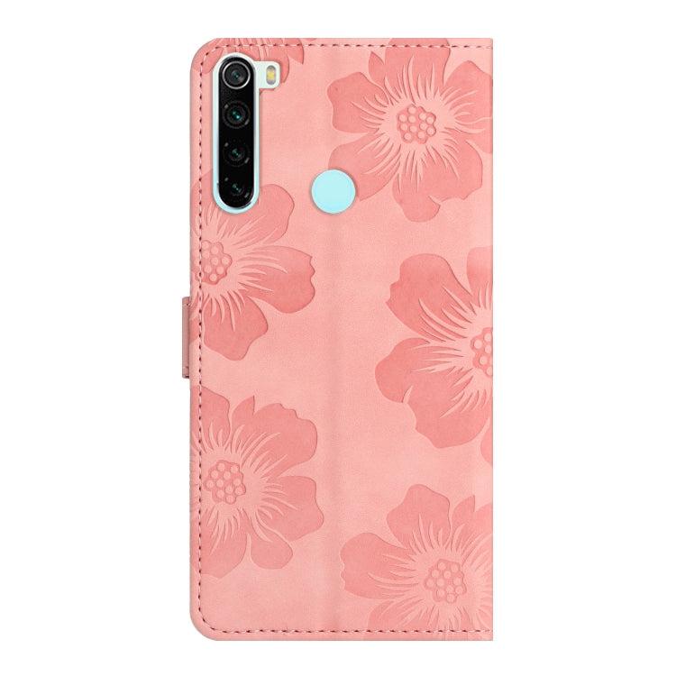 For Xiaomi Redmi Note 8T Flower Embossing Pattern Leather Phone Case(Pink) - Xiaomi Cases by buy2fix | Online Shopping UK | buy2fix