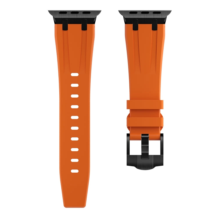 AP Silicone Watch Band For Apple Watch 2 42mm(Black Orange) - Watch Bands by buy2fix | Online Shopping UK | buy2fix