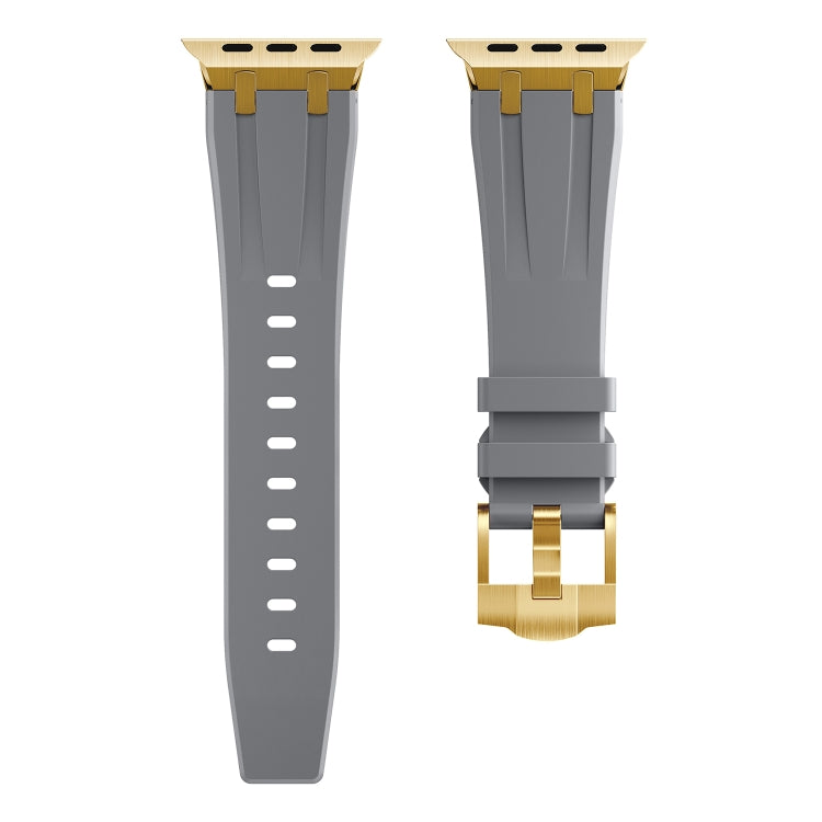 AP Silicone Watch Band For Apple Watch 2 42mm(Gold Grey) - Watch Bands by buy2fix | Online Shopping UK | buy2fix