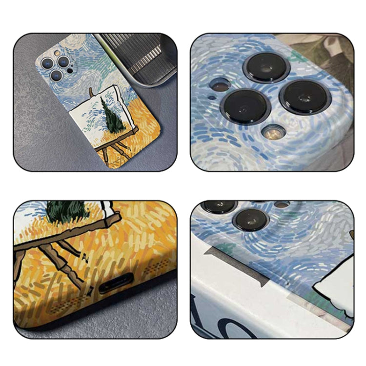 For iPhone 14 Plus Precise Hole Oil Painting Pattern PC Phone Case(Landscape Painting) - iPhone 14 Plus Cases by buy2fix | Online Shopping UK | buy2fix