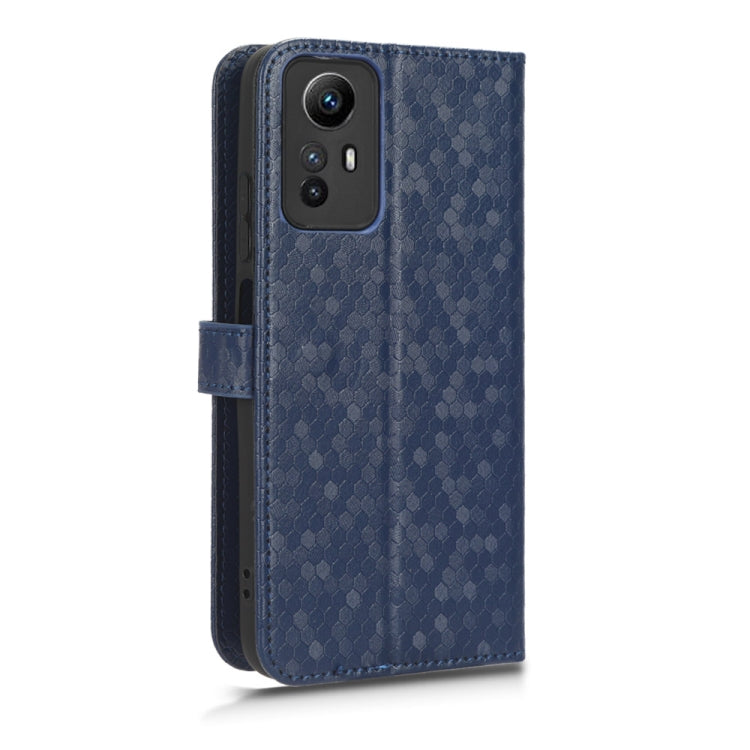 For Xiaomi Redmi Note 12S 4G Honeycomb Dot Texture Leather Phone Case(Blue) - Xiaomi Cases by buy2fix | Online Shopping UK | buy2fix