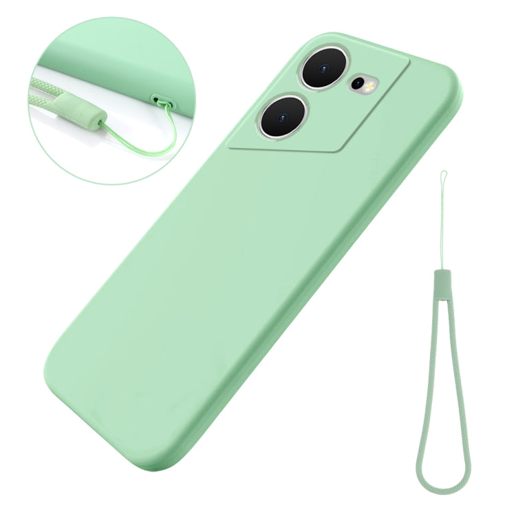 For Tecno Pova 5 Pure Color Liquid Silicone Shockproof Phone Case(Green) - Tecno Cases by buy2fix | Online Shopping UK | buy2fix