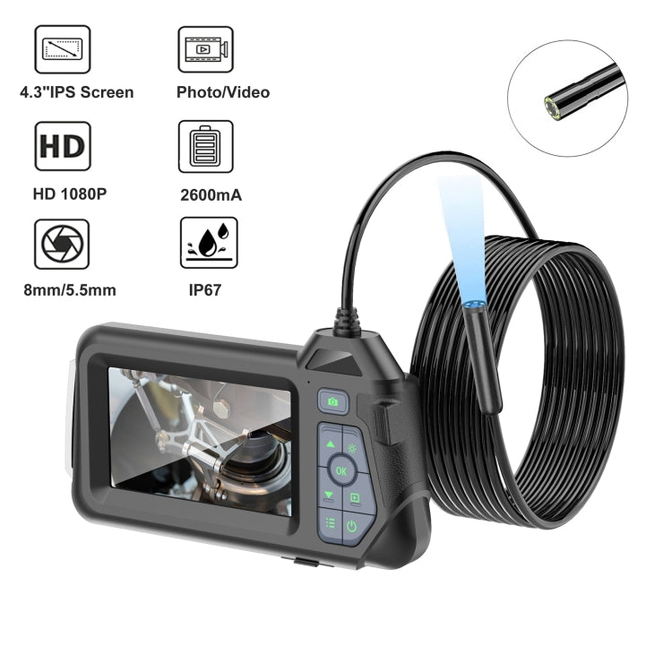 M60 4.3 inch Single Camera with Screen Endoscope, Length:2m(5.5mm) -  by buy2fix | Online Shopping UK | buy2fix