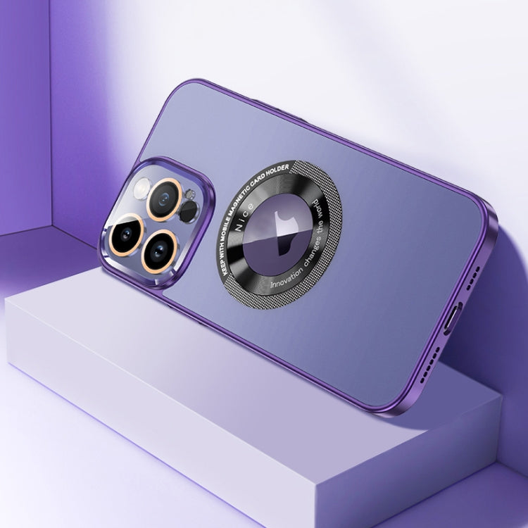 For iPhone 12 Pro CD Texture MagSafe Magnetic Phone Case(Dark Purple) - iPhone 12 / 12 Pro Cases by buy2fix | Online Shopping UK | buy2fix