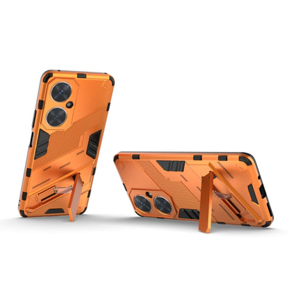 For Huawei nova 11i 4G Punk Armor 2 in 1 PC + TPU Phone Case with Holder(Orange) - Huawei Cases by buy2fix | Online Shopping UK | buy2fix