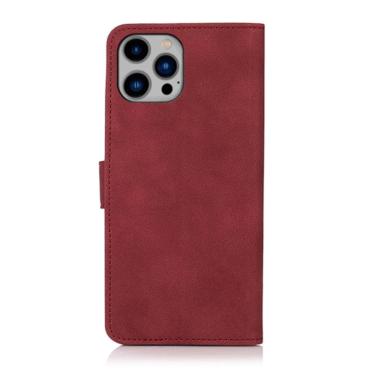 For iPhone 15 Pro KHAZNEH Matte Texture Leather Phone Case(Red) - iPhone 15 Pro Cases by buy2fix | Online Shopping UK | buy2fix