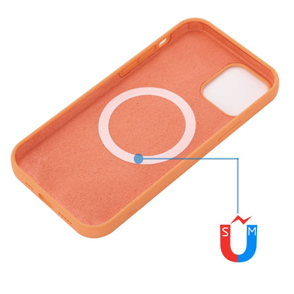 For iPhone 15 Plus Shockproof Silicone Magsafe Phone Case(Gold Orange) - iPhone 15 Plus Cases by buy2fix | Online Shopping UK | buy2fix
