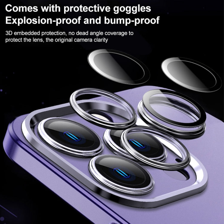 For iPhone 14 Pro Max Frosted Metal Material Phone Case with Lens Protection(Blue) - iPhone 14 Pro Max Cases by buy2fix | Online Shopping UK | buy2fix