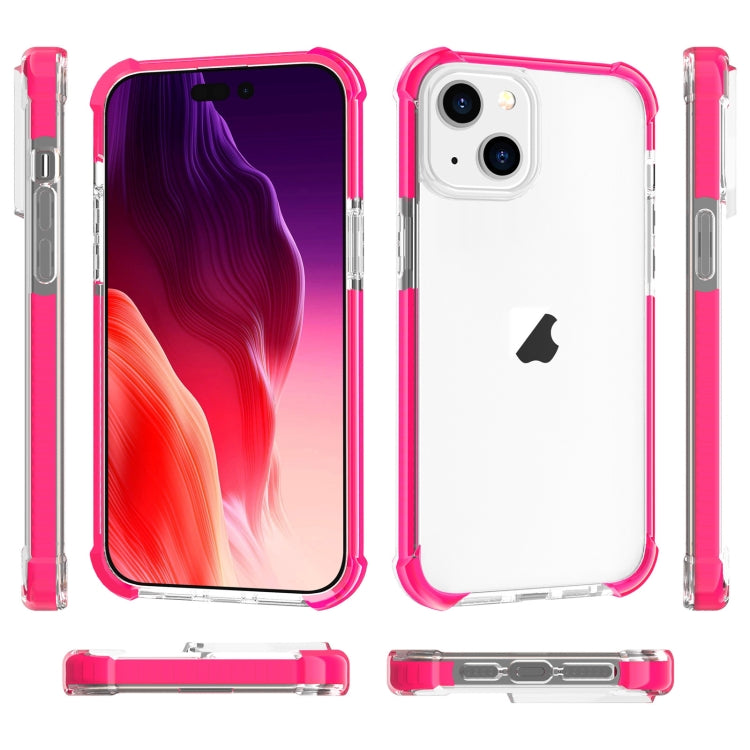 For iPhone 15 Four-corner Shockproof TPU + Acrylic Phone Case(Pink) - iPhone 15 Cases by buy2fix | Online Shopping UK | buy2fix