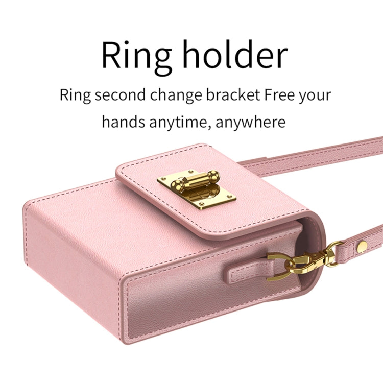 For Samsung Galaxy Z Flip5 GKK Plain Weave Mini Backpack Slim Phone Case with Ring(Purple) - Galaxy Z Flip5 Cases by GKK | Online Shopping UK | buy2fix