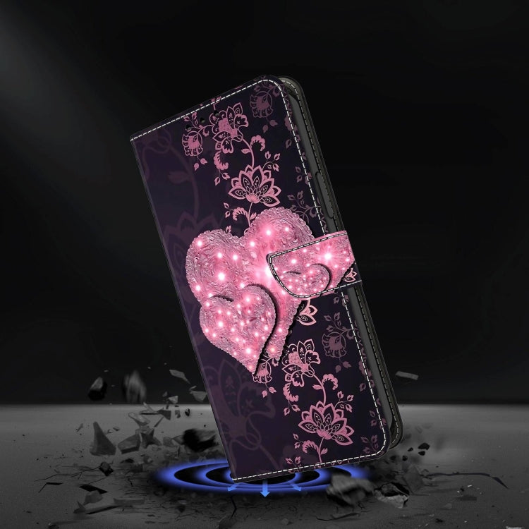 For Xiaomi Redmi 9C Crystal 3D Shockproof Protective Leather Phone Case(Lace Love) - Xiaomi Cases by buy2fix | Online Shopping UK | buy2fix