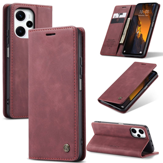 For Xiaomi Poco F5 5G/Redmi Note 12 Turbo 5G CaseMe 013 Multifunctional Horizontal Flip Leather Phone Case(Wine Red) - Xiaomi Cases by CaseMe | Online Shopping UK | buy2fix