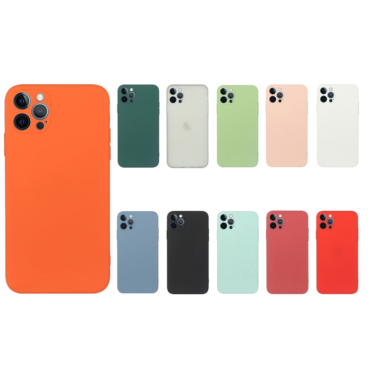 For iPhone 15 Pro Max Straight Edge Solid Color TPU Shockproof Phone Case(Transparent) - iPhone 15 Pro Max Cases by buy2fix | Online Shopping UK | buy2fix