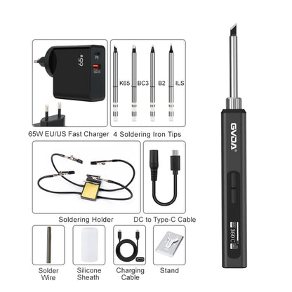 GVDA GD300 Intelligent Internal Heating Digital Display Constant Temperature Maintenance Electric Soldering Iron with 65W Charger+4 Tips+Stand Set - Electric Soldering Iron by GVDA | Online Shopping UK | buy2fix