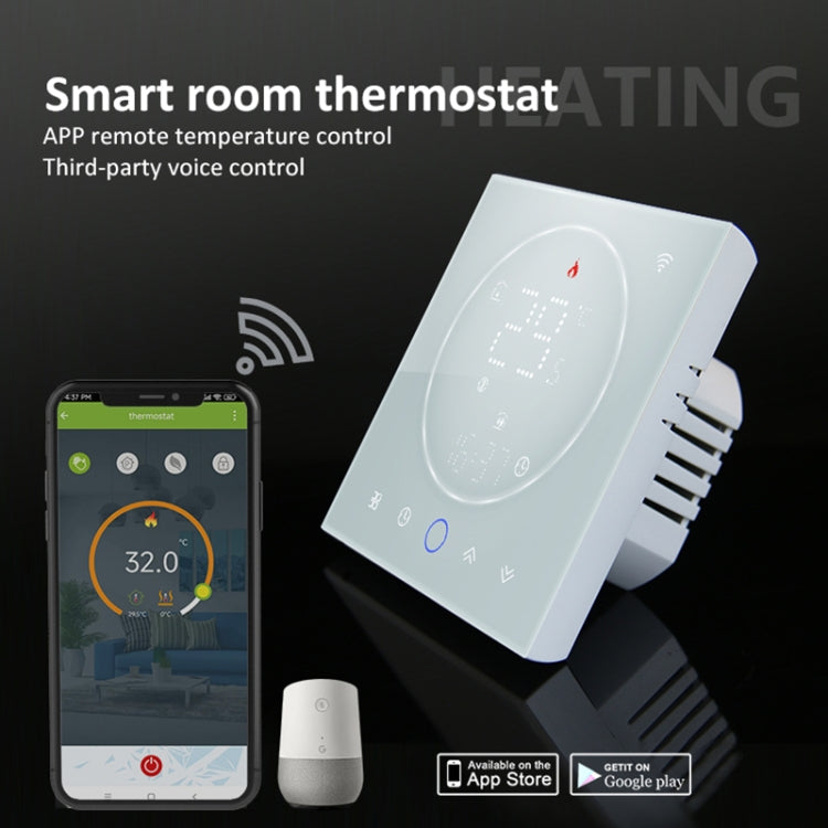BHT-008GCLW 95-240V AC 5A Smart Home Boiler Heating LED Thermostat With WiFi(Black) - Thermostat & Thermometer by buy2fix | Online Shopping UK | buy2fix