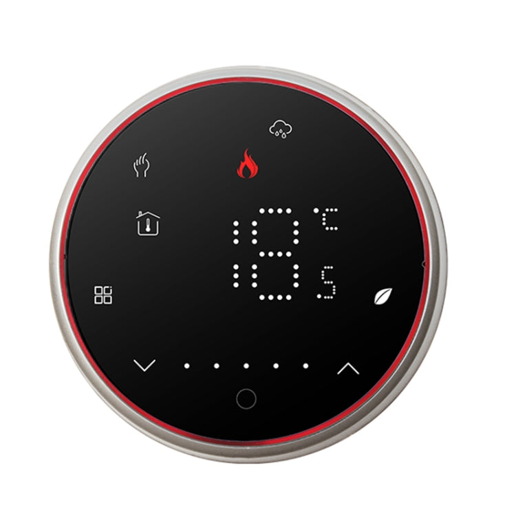 BHT-6001GAL 95-240V AC 5A Smart Round Thermostat Water Heating LED Thermostat Without WiFi(Black) - Thermostat & Thermometer by buy2fix | Online Shopping UK | buy2fix