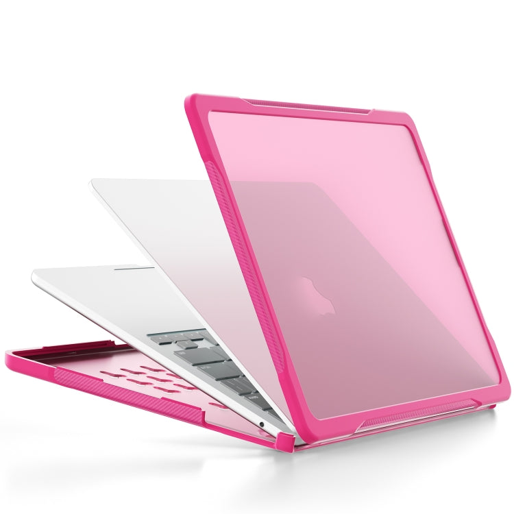 For MacBook Air 13.6 inch A2681 2022 Translucent Laptop Protective Case(Rose Red) - MacBook Air Cases by buy2fix | Online Shopping UK | buy2fix