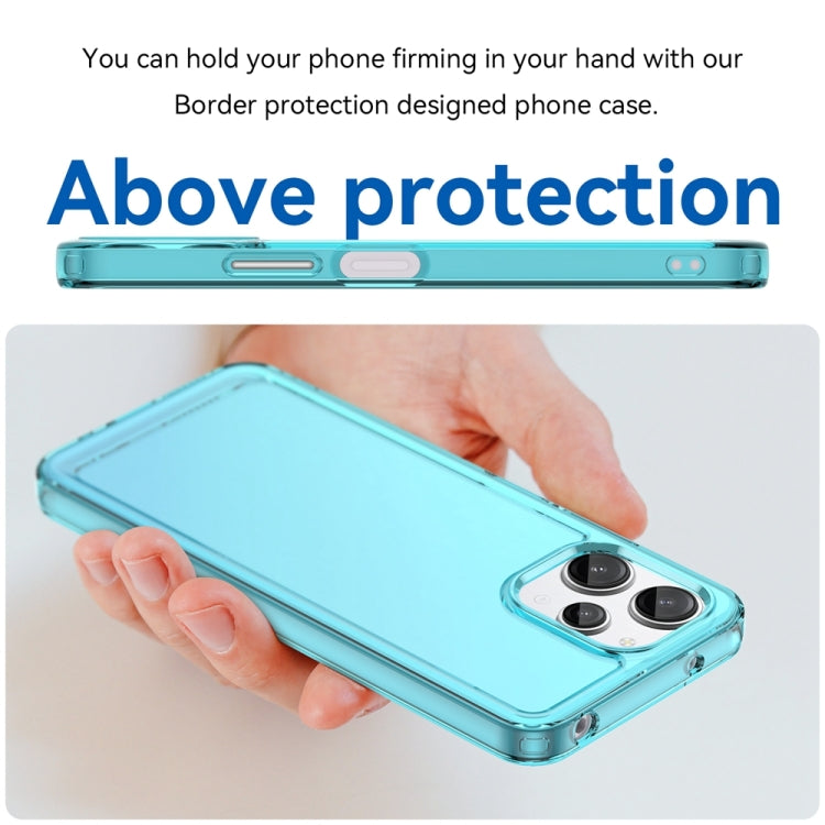 For Xiaomi Redmi 12 Candy Series TPU Phone Case(Transparent Blue) - Xiaomi Cases by buy2fix | Online Shopping UK | buy2fix