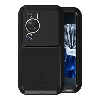 For Huawei P60 / P60 Pro / P60 Art LOVE MEI POWERFUL Metal Shockproof Life Waterproof Dustproof Phone Case(Black) - Huawei Cases by LOVE MEI | Online Shopping UK | buy2fix