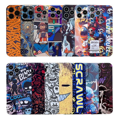 For iPhone 13 Painted Pattern Precise Hole PC Phone Case(Orange Comics) - iPhone 13 Cases by buy2fix | Online Shopping UK | buy2fix