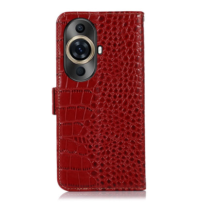 For Huawei Nova 11 Pro / 11 Ultra Crocodile Top Layer Cowhide Leather Phone Case(Red) - Huawei Cases by buy2fix | Online Shopping UK | buy2fix