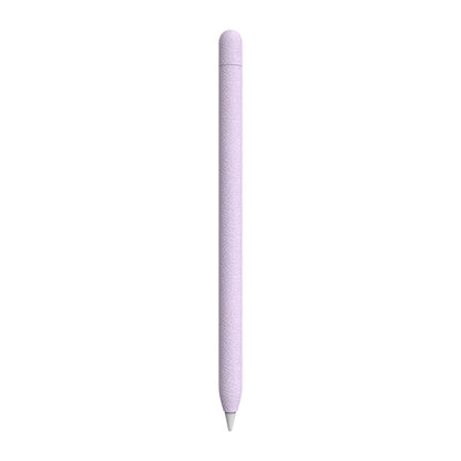 For Apple Pencil 1 LOVE MEI Frosted Leather Texture Silicone Protective Pen Case(Purple) - Pencil Accessories by LOVE MEI | Online Shopping UK | buy2fix