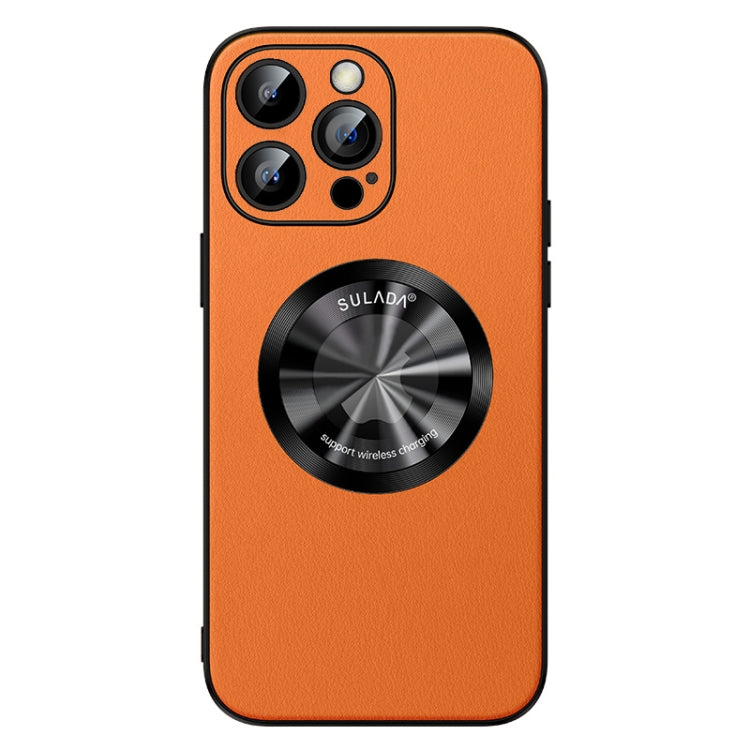 For iPhone 14 Pro SULADA Microfiber Leather MagSafe Magnetic Phone Case(Orange) - iPhone 14 Pro Cases by SULADA | Online Shopping UK | buy2fix