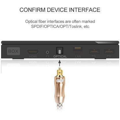1.5m EMK OD6.0mm Gold-plated TV Digital Audio Optical Fiber Connecting Cable -  by EMK | Online Shopping UK | buy2fix