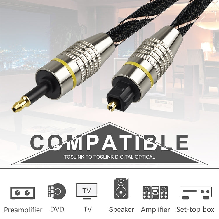 5m EMK OD6.0mm Square Port to Round Port Set-top Box Digital Audio Optical Fiber Connecting Cable - Audio Optical Cables by EMK | Online Shopping UK | buy2fix