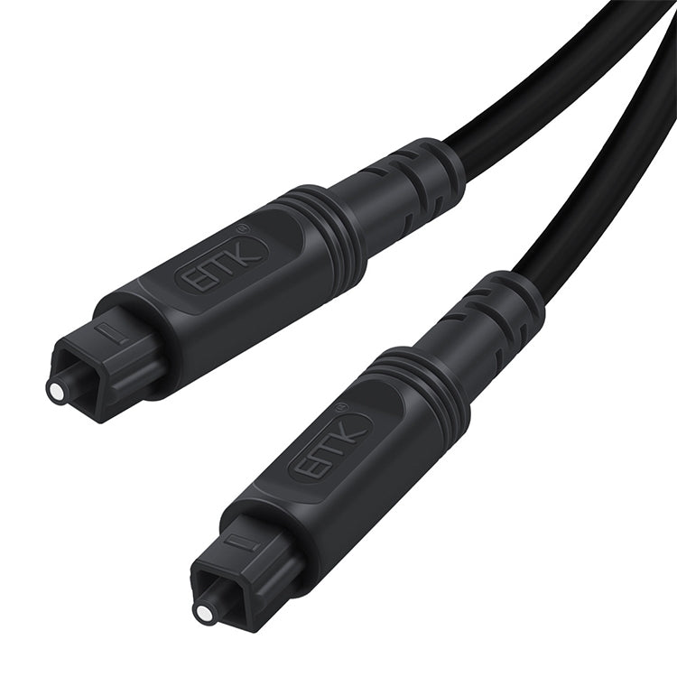 5m EMK OD4.0mm Square Port to Square Port Digital Audio Speaker Optical Fiber Connecting Cable(Black) - Audio Optical Cables by EMK | Online Shopping UK | buy2fix