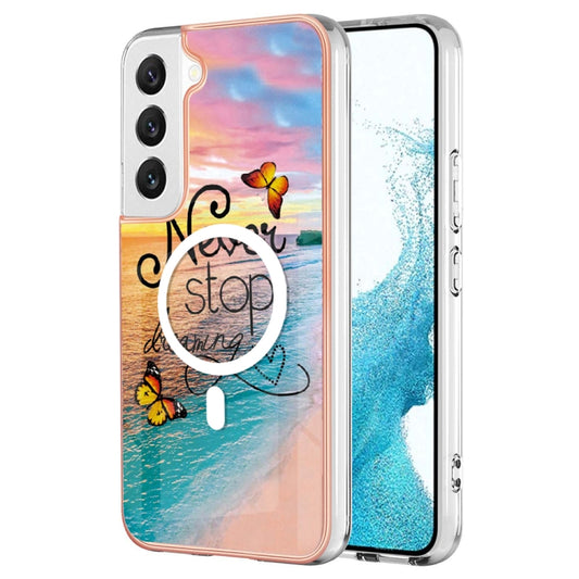 For Samsung Galaxy S23+ 5G Marble Pattern Dual-side IMD Magsafe TPU Phone Case(Dream Butterfly) - Galaxy S23+ 5G Cases by buy2fix | Online Shopping UK | buy2fix
