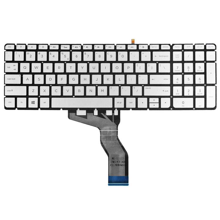 For HP 15-AB / 15-AK US Version Laptop Backlight Keyboard(Silver) - HP Spare Parts by buy2fix | Online Shopping UK | buy2fix