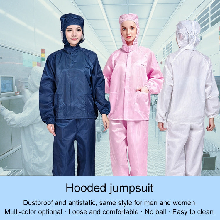 Striped Anti-static Split Hood Dust-proof Work Suit, Size:S(Pink) - Protective Clothing by buy2fix | Online Shopping UK | buy2fix